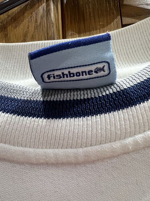 Белый мужской реглан Fishbone M широкий свободный