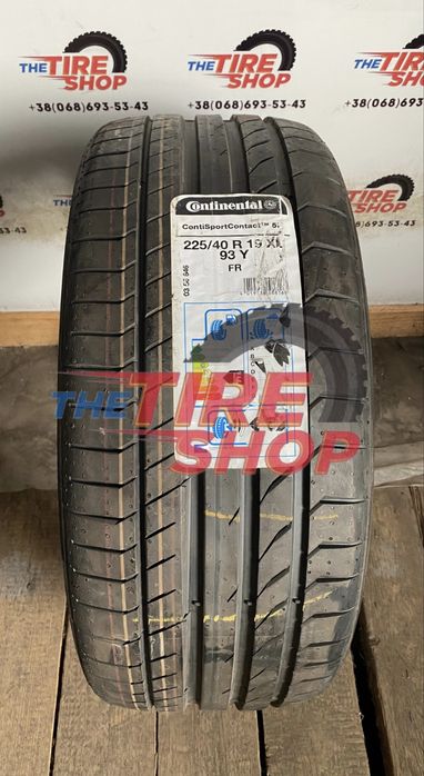 1 шт нове 225/40R19 Continental ContiSportContact 5Р 93Y XL FR