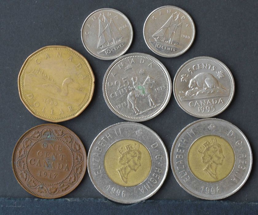 Canada lote com 8 moedas - olx X10161