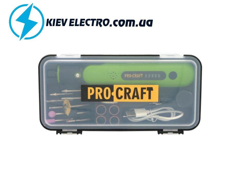 Аккумуляторный гравер Procraft PG8 ЦЕНА ТОП !! Кейс Насадки