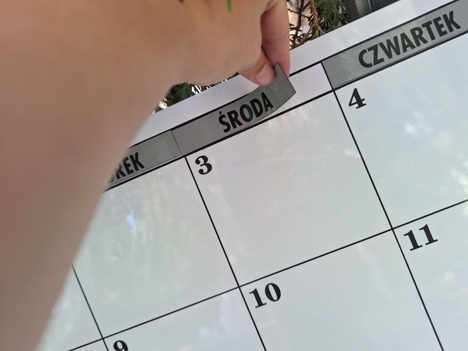 Tablica magnetyczna planer terminarz