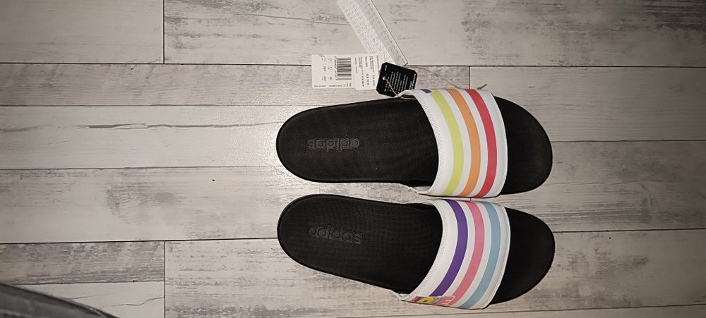 Nowe oryginalne męskie klapki Adidas rozmiar 46