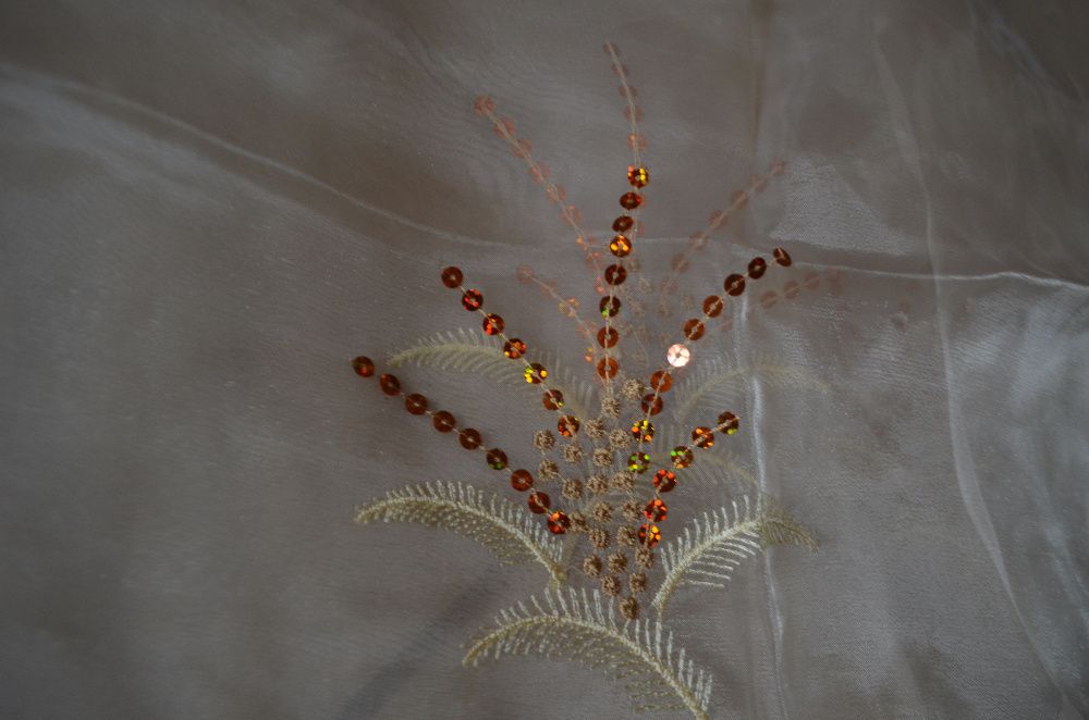 firanka woal cekiny 4 m x 2,08 m