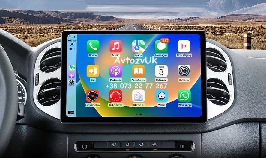 Магнітола TIGUAN Volkswagen GOLF + Тігуан Гольф CarPlay VW Андроїд 16