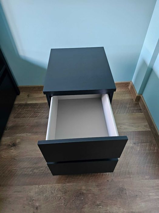 Zestaw mebli Ikea - MALM - czarnobrąz