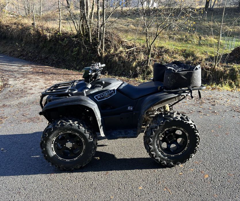 Quad yamaha kodiak/grizzly 700 z pługiem.