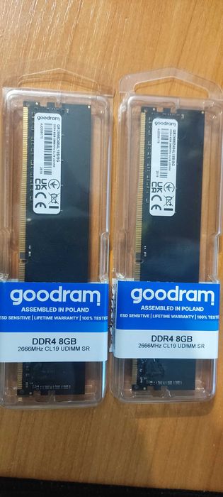 Goodram DDR4 8Gb 2666Mhz CL19 UDIMM SR (комплект з 2 шт)