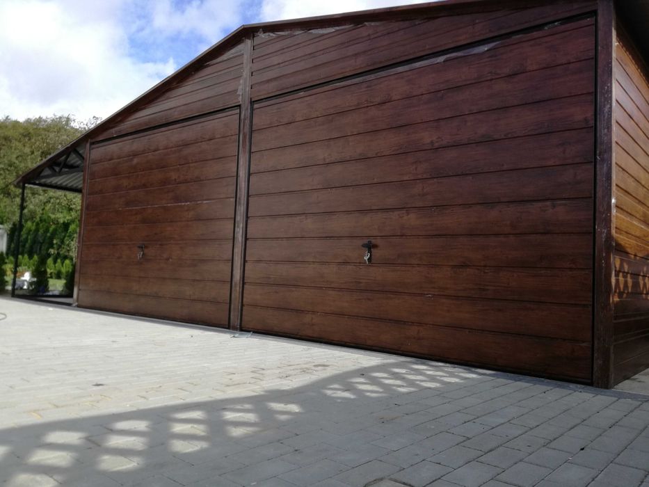 Podwójny Garaż Drewnopodobny 6x5  + Wiata 2x5  w CENIE PROMOCJA!