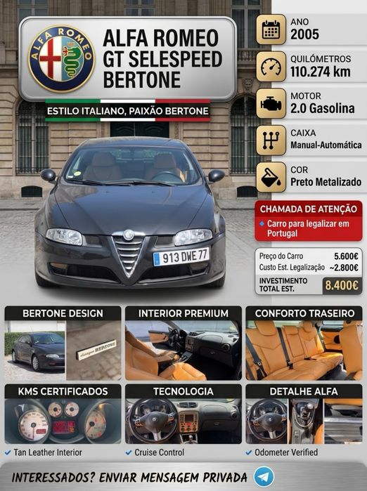 ALFA ROMEO GT  2.0 Gasolina 110milKm