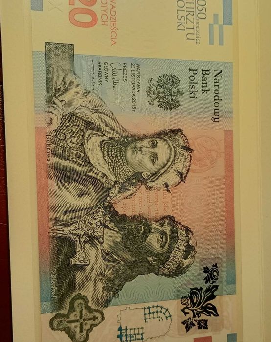 Nowy banknot 20zł.,, Rocznica Chrztu Polski''