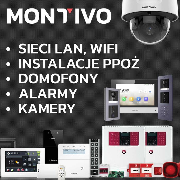 Monitoring, Kamery, Alarmy, Sieci LAN Wifi, Montaż, Serwis