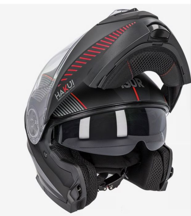 Capacete Hakui V2 Stellar Matt black / red - tamanho xs