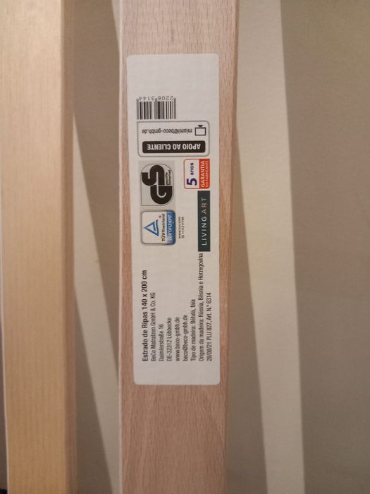 Estrado de ripas c/ cabeceira reclinável