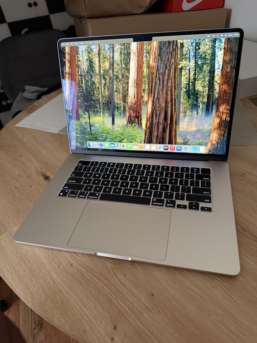 MacBook Air 15 M3 8GB RAM 512GB Starlight idealny stan 100% bateria