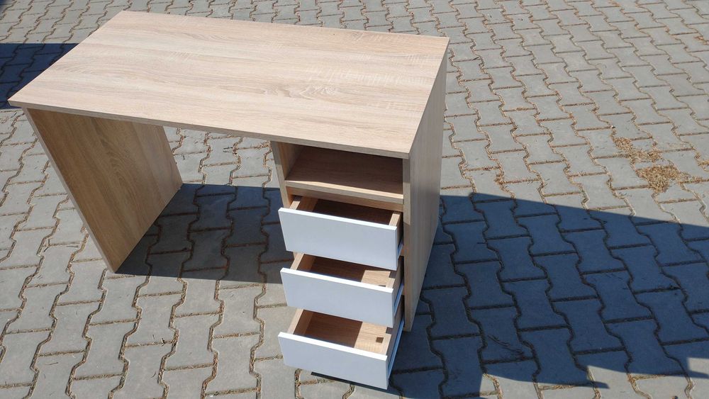 Biurko dąb sonoma z szufladami