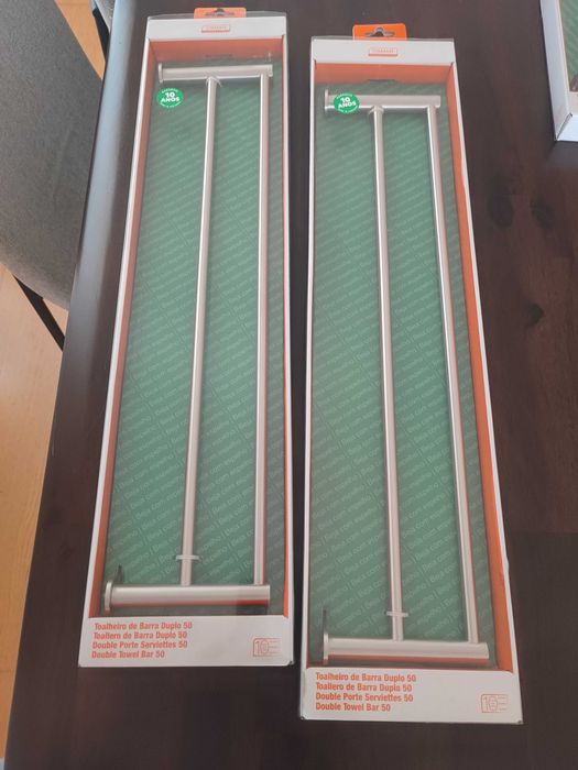 Toalheiros inox escovado (embalagem por abrir)