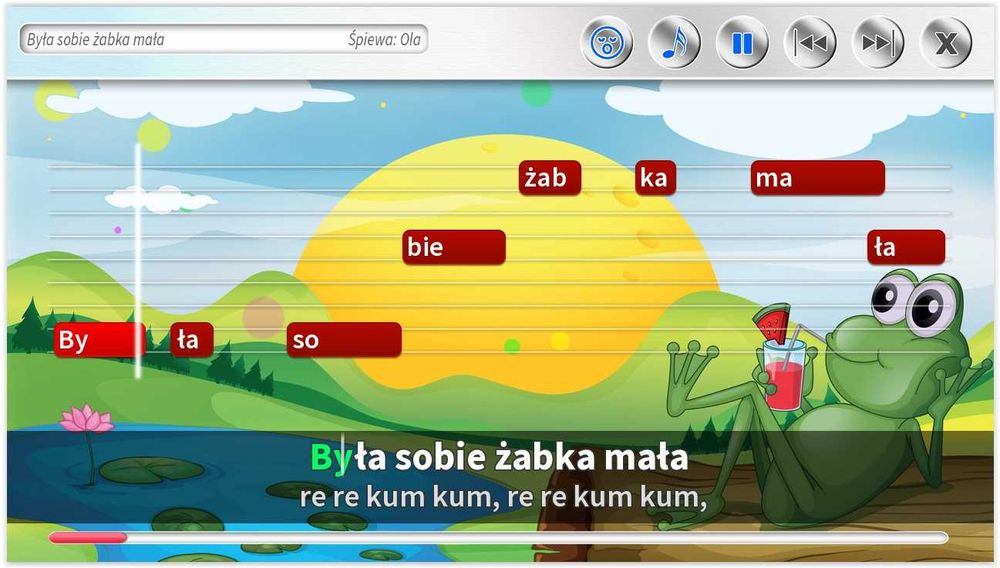 Zestaw karaoke dla dzieci 100 piosenek DVD + mikrofon Bluetooth Niebieski Kotek