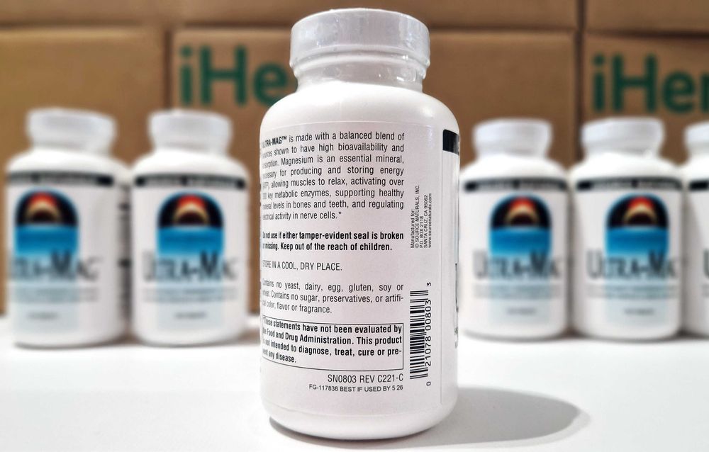 Магній і вітамін B6 Ultra-Mag Source Naturals Ультра маг, магний