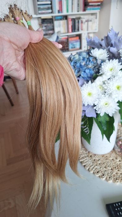 Włosy słowiańskie blond 43 cm 70 g