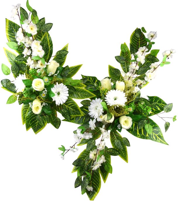 Stroiki na cmentarz kompozycja zestaw wazon doniczka kwiaty KM02