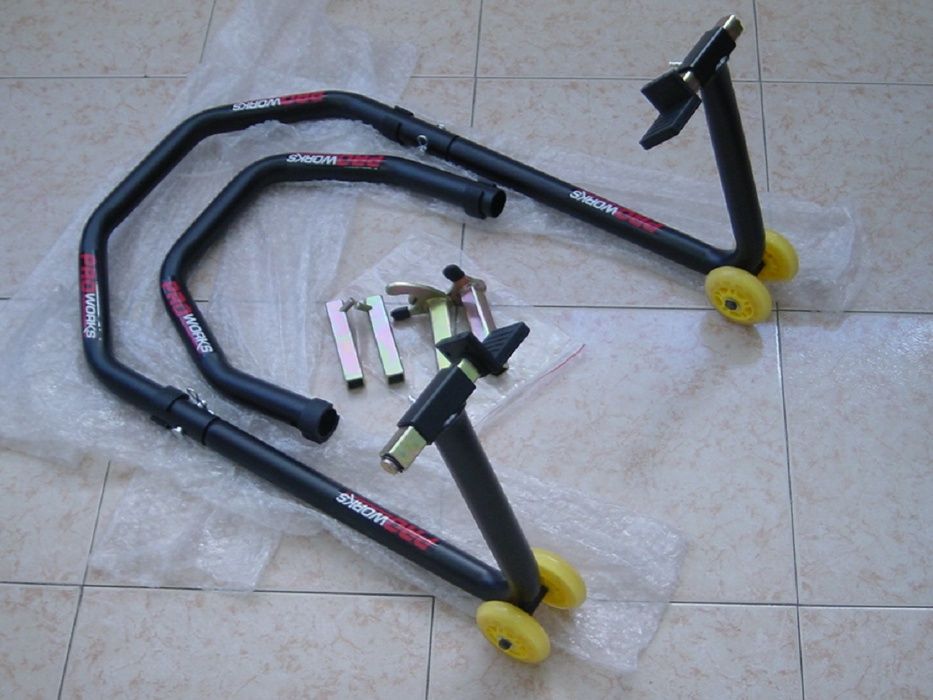 Cavalete para mota 2 em 1 frontal e traseiro