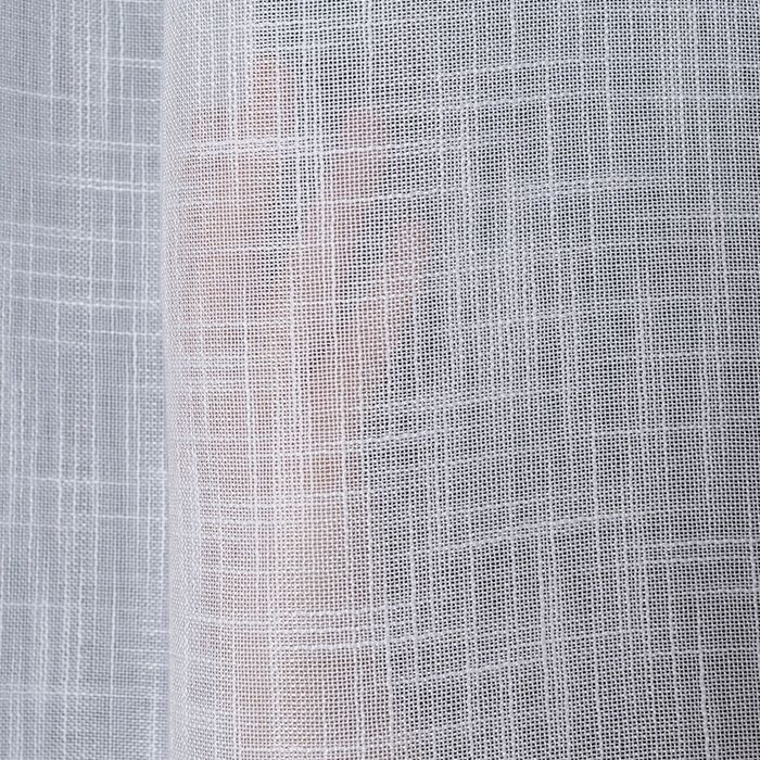 Biała firana gotowa typu len na taśmie 300x250cm lniana gruba żabki