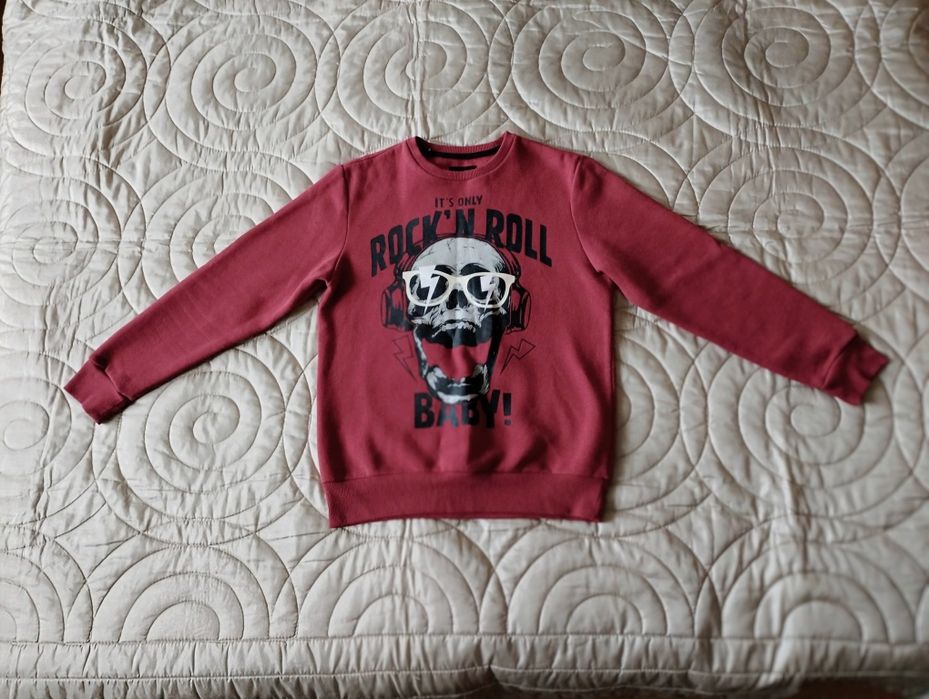 Толстовка Reserved рост 158 на подростка с черепом свитер на флисе