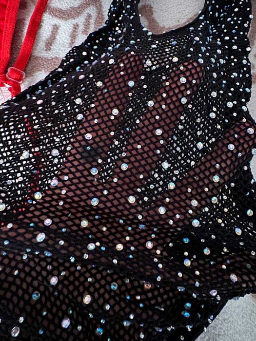 Білизна інтим боді стрінги набір підтяжки пояс панчохи сітка кружево