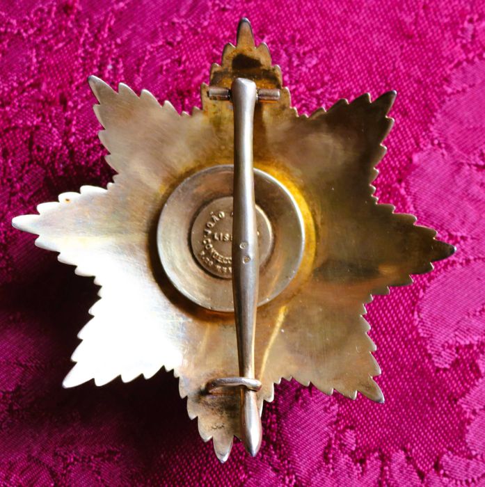 Placa Grande Oficial Ordem de Instrução Pública Estado Novo prata