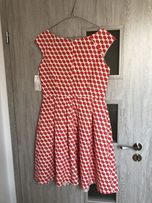 NOWA sukienka w grochy w kropki r. 40 wesele poprawiny studniówka