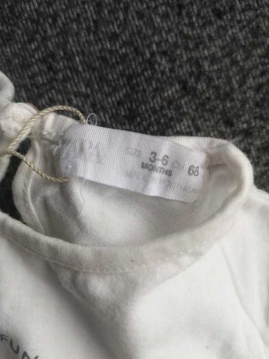 Zara bluzka nowa słonik r. 68cm 3-6m