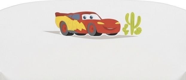 Białe łóżko dziecięce z kolekcji Cars marki Meblik