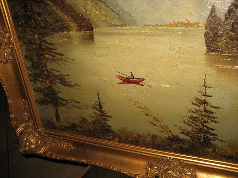 obraz olejny na płótnie  w ramie