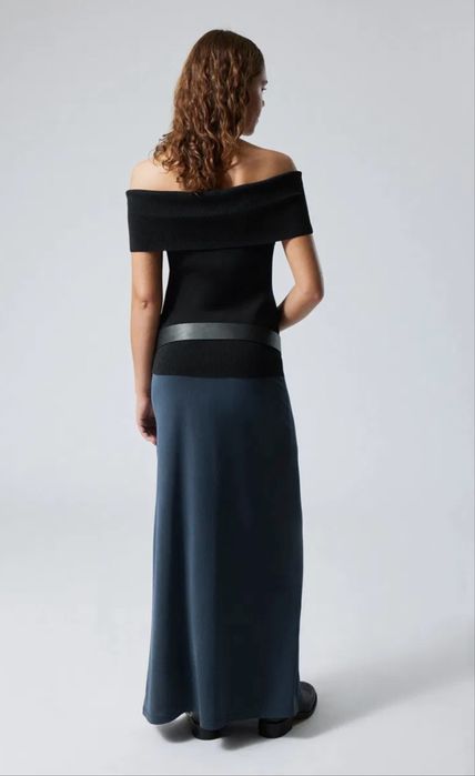 Максі міді спідниця weekday signe drapy maxi skirt