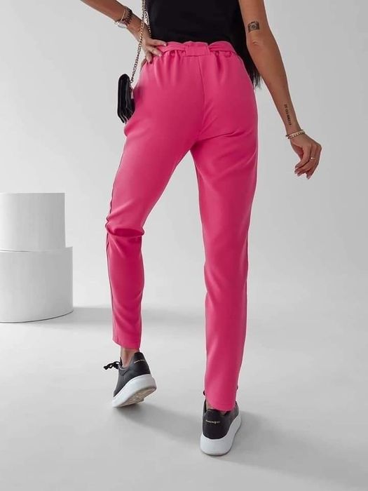 Spodnie damskie OLAVOGA NIGELLA S M czarne różowe kokarda