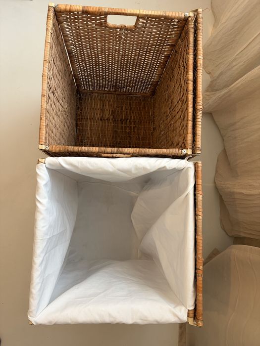 Kosz na pranie z rattanu ikea