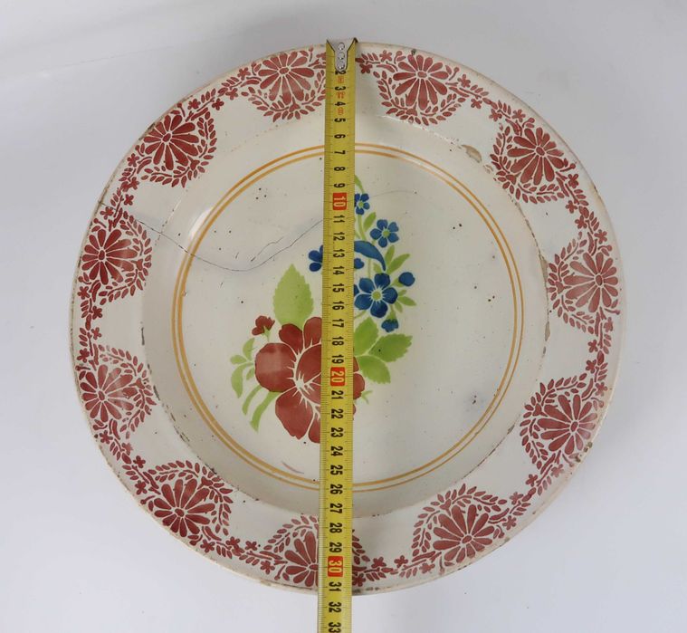 Grande prato em faiança Portuguesa Séc. XIX - 31.5 cm