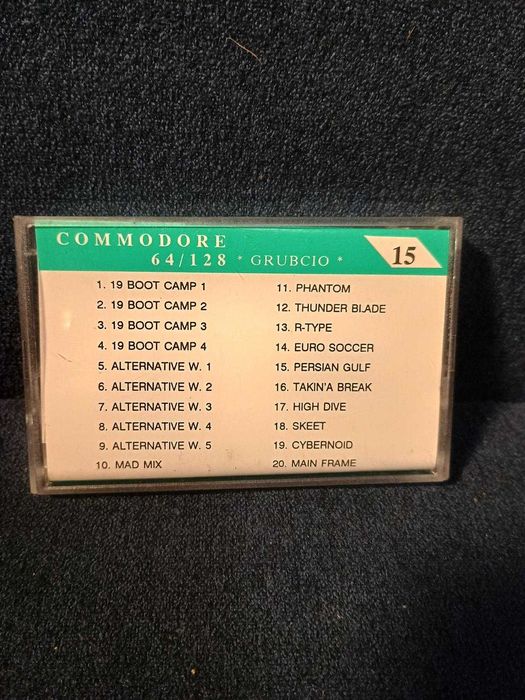 Kaseta Commodore 64 GRUBCIO 15 - składanka gier