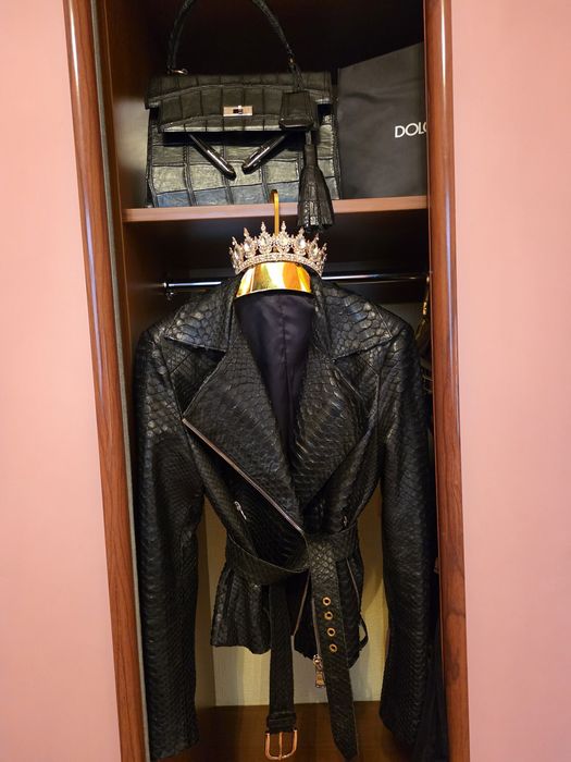 Куртка-косуха з натуральної шкіри Пітона