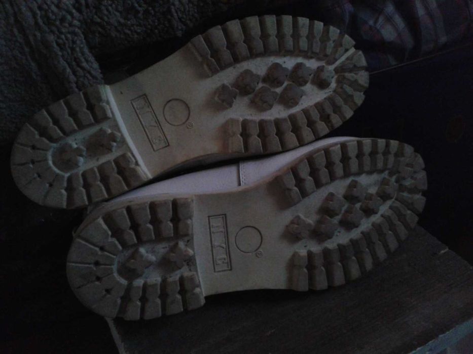 Super buty Trapery Skorzane NYC  Jesien Zima