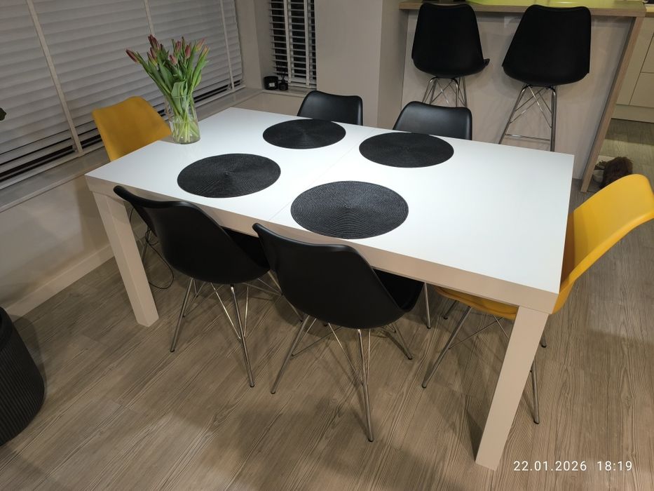 Stół biały na wysoki polysk