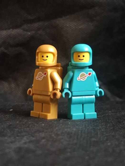 Lego classic space man złoty I turkusowy 2 szt