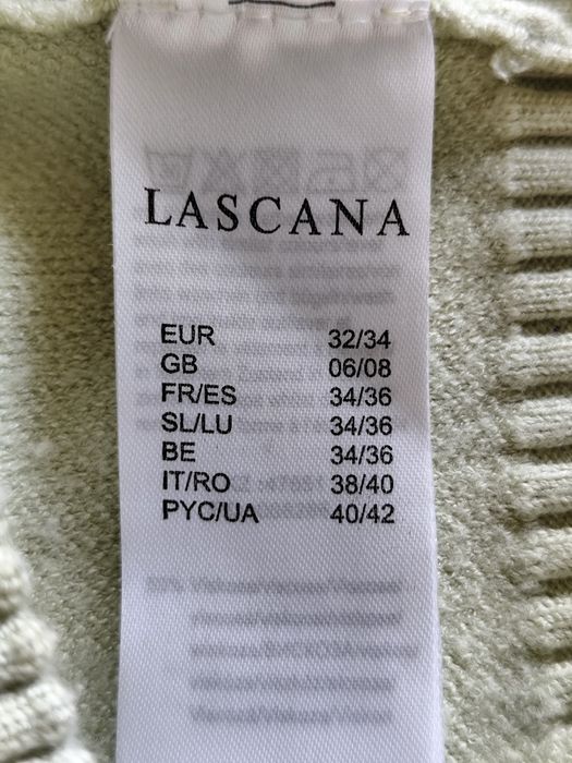 Miętowy sweterek golf Lascana 32/34