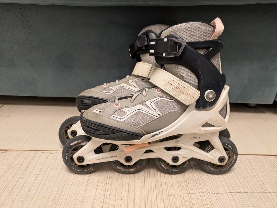 Rolki Oxelo jasny szary rozmiar 32-35