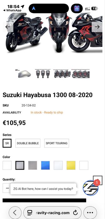Vidro Suzuki Hayabusa 1300 08-2020