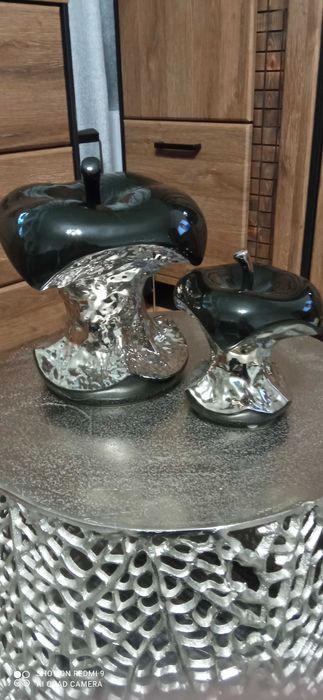 Jabłka ceramiczne ozdobne zestaw duże + małe