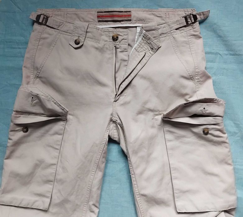 Брюки карго мужские Burberry London оригинал лен хлопок р34R(укр50-52)