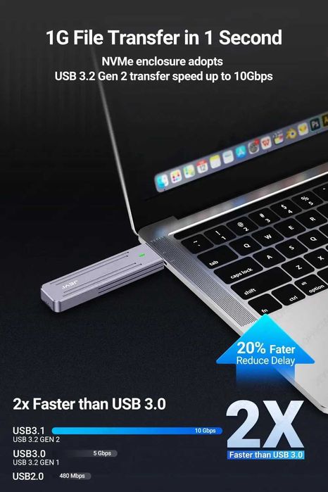 Внешний адаптер JEYI M.2 NVMe 2280 PCIe SSD to USB 3.2 карман