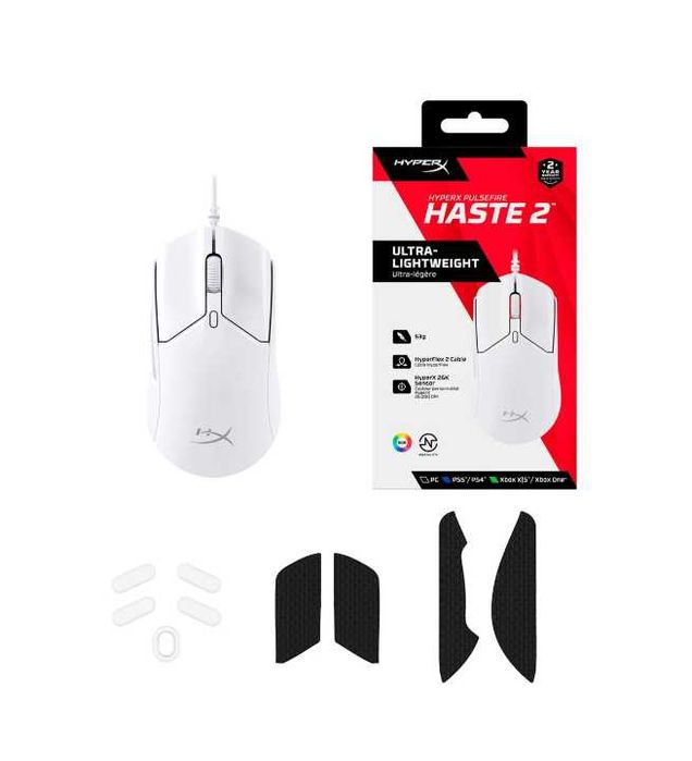 Офіційна гарантія  HYPERX Pulsefire Haste 2 White (6N0A8AA)