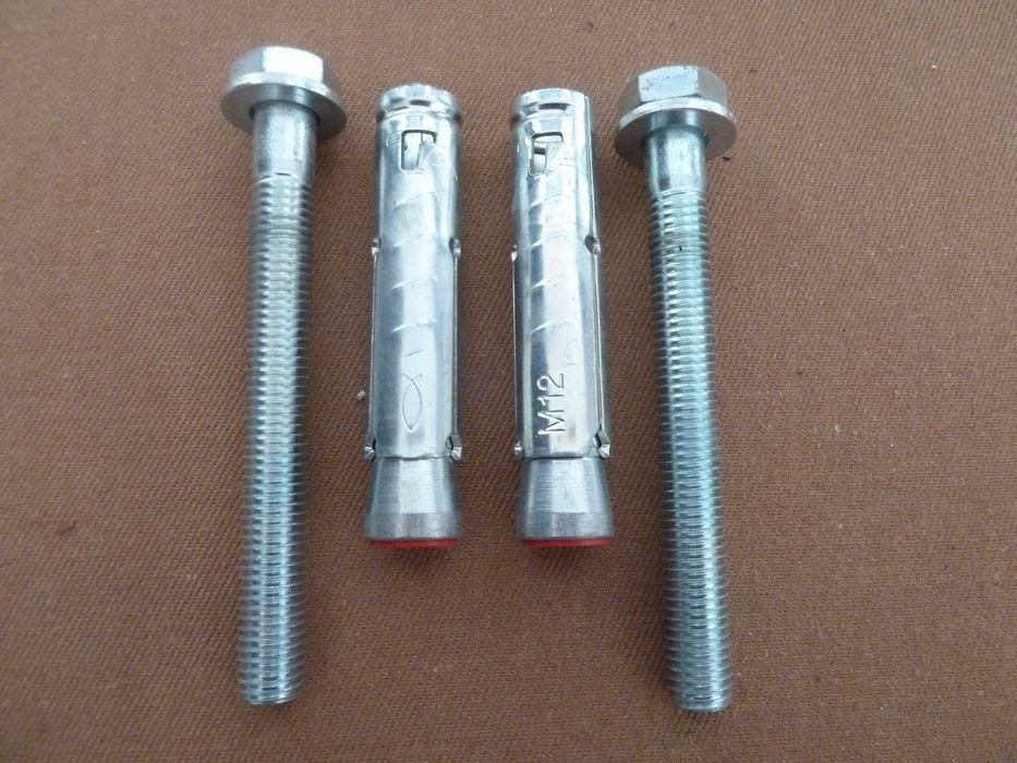 2 nowe kotwy tulejowe Fisher M12 do mocowania bram i innych elementów